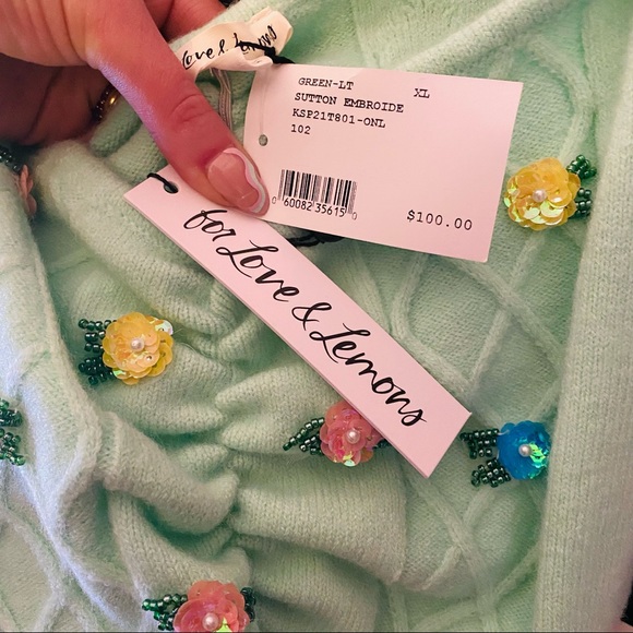 For Love & Lemons Sutton Floral Embroidered Knit Cami - Picture 7 of 8